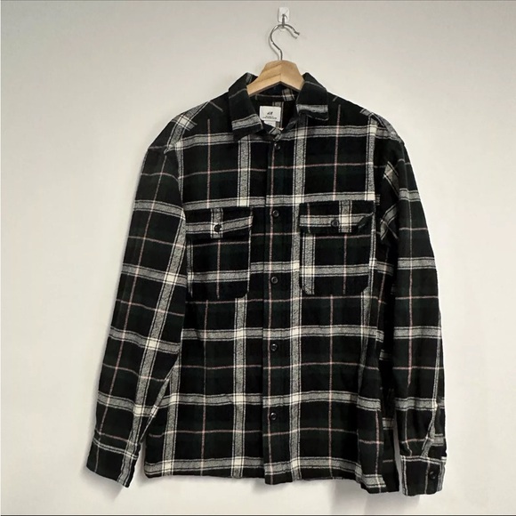 H&M Relaxed Fit Coupe Decontractee Jacket Button Up Green Size SMALL - Picture 5 of 7